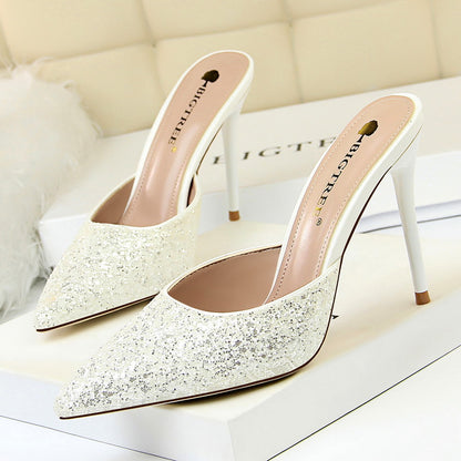 Crystal Thin High Heel Sandals