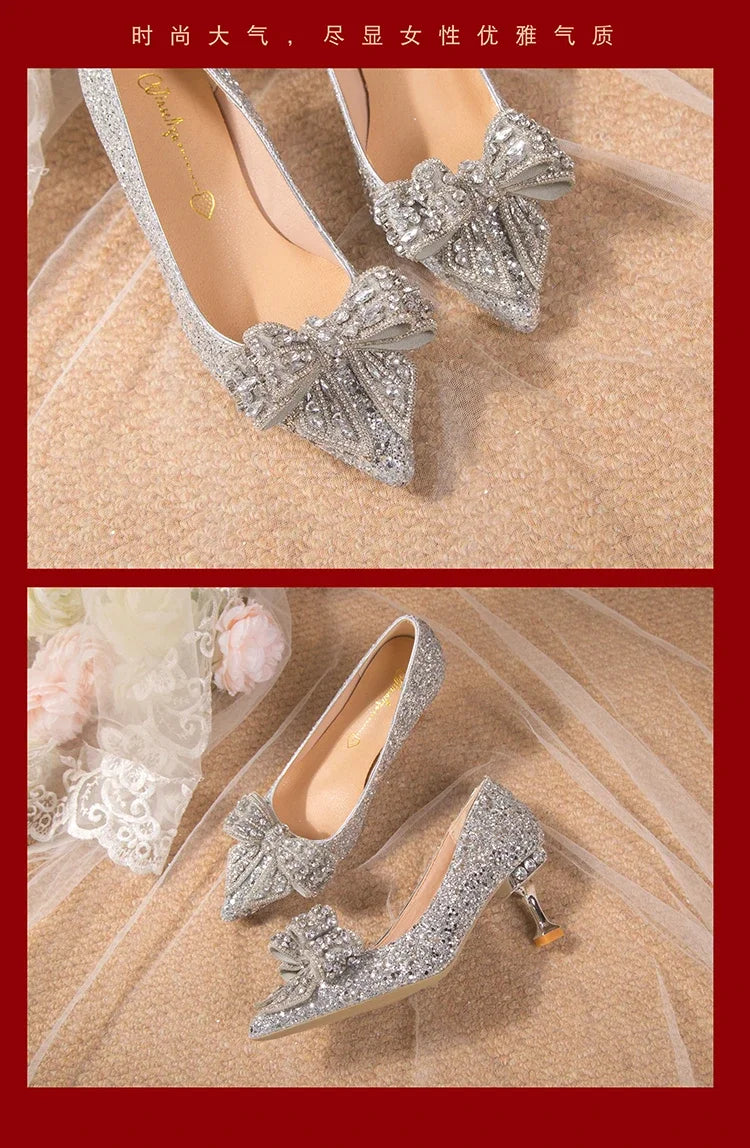 Buckle Decorative Banquet Women's Shoes High Heels