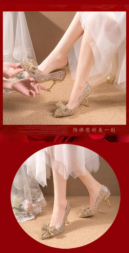 Buckle Decorative Banquet Women's Shoes High Heels