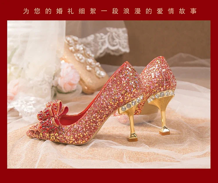 Buckle Decorative Banquet Women's Shoes High Heels