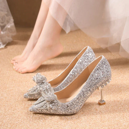 Buckle Decorative Banquet Women's Shoes High Heels