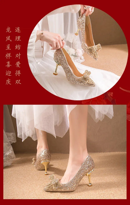 Buckle Decorative Banquet Women's Shoes High Heels